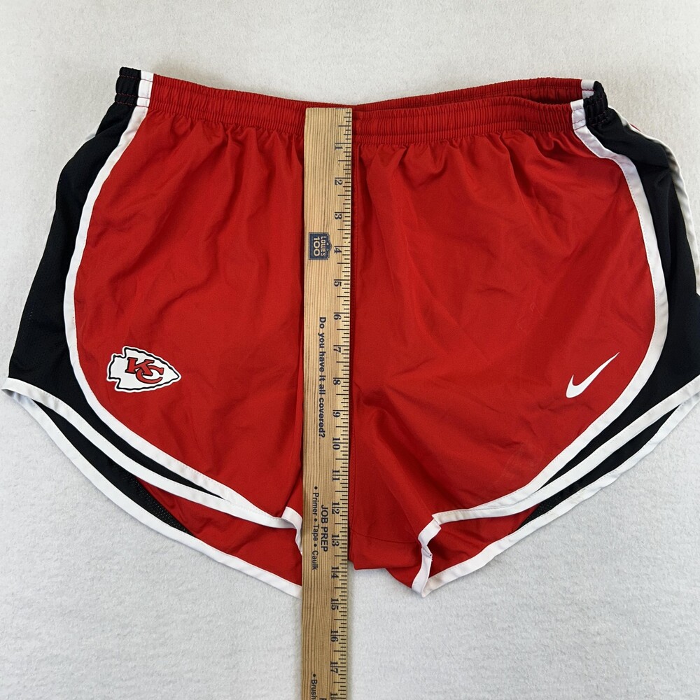 Kansas City Chiefs Shorts Womens Large Red NFL Football Nike Dri Fit Running - Picture 11 of 14